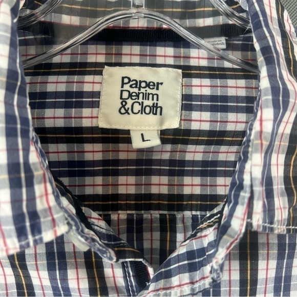 Paper Denim & Cloth Men's Plaid Button Down Shirt Long Sleeve Size Large - Picture 7 of 8